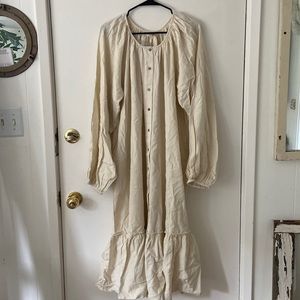 Mid-length Linen Nap Dress/Peasant Dress. Never worn!
